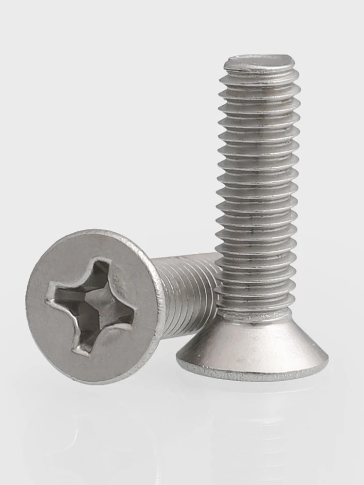 M1 M1.2 M1.4 M1.6 M2 M2.5 M3 304 Stainless Steel Cross Countersunk Head Screws Flat Head Phillips Screw