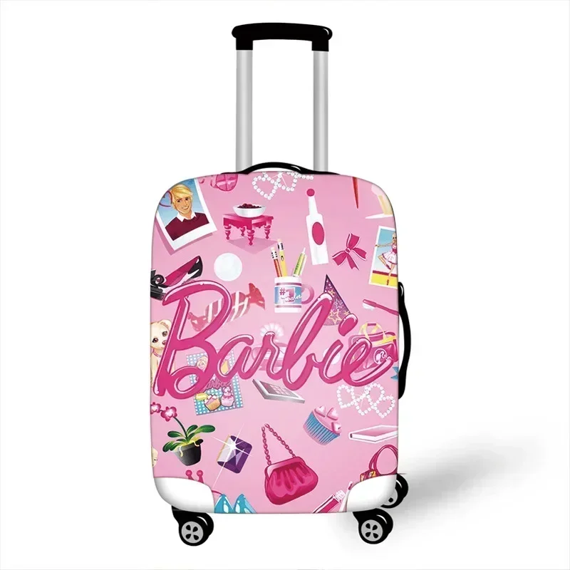 MINISO Disney Barbie Printed Trolley Suitcase Travel Dustproof Elastic Cover 20/24/28 Inch Suitcase Protective Cover Best Gift