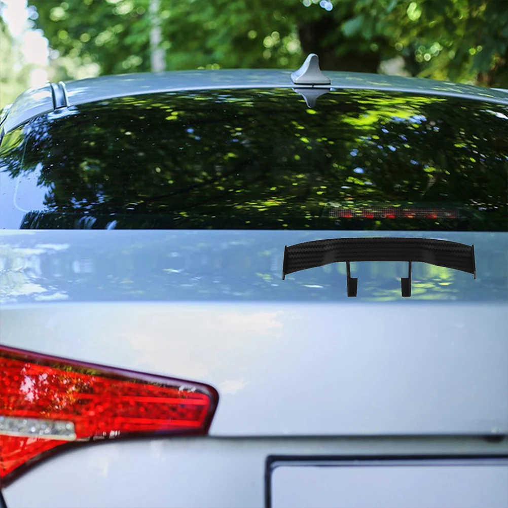 

2 pcs Universal Rear Trunk Spoiler Wing No Drilling Required Abs Durable Small Stylish Auto Tail Fin For Vehicle