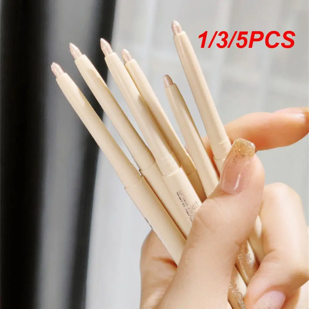 1/3/5PCS Eyeshadow Pen Shimmer Shiny Eyeshadow 5 Colors Lying Silkworm Pen Eyes Makeup Highlighter Stick Brighten Sparkling Eyes