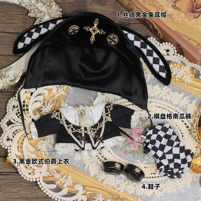 Original For 15cm Clothing No Attribute Vintage Gorgeous Rabbit Fairy Tale Gothic Dark Costume Dress Up Clothes Cosplay image 5