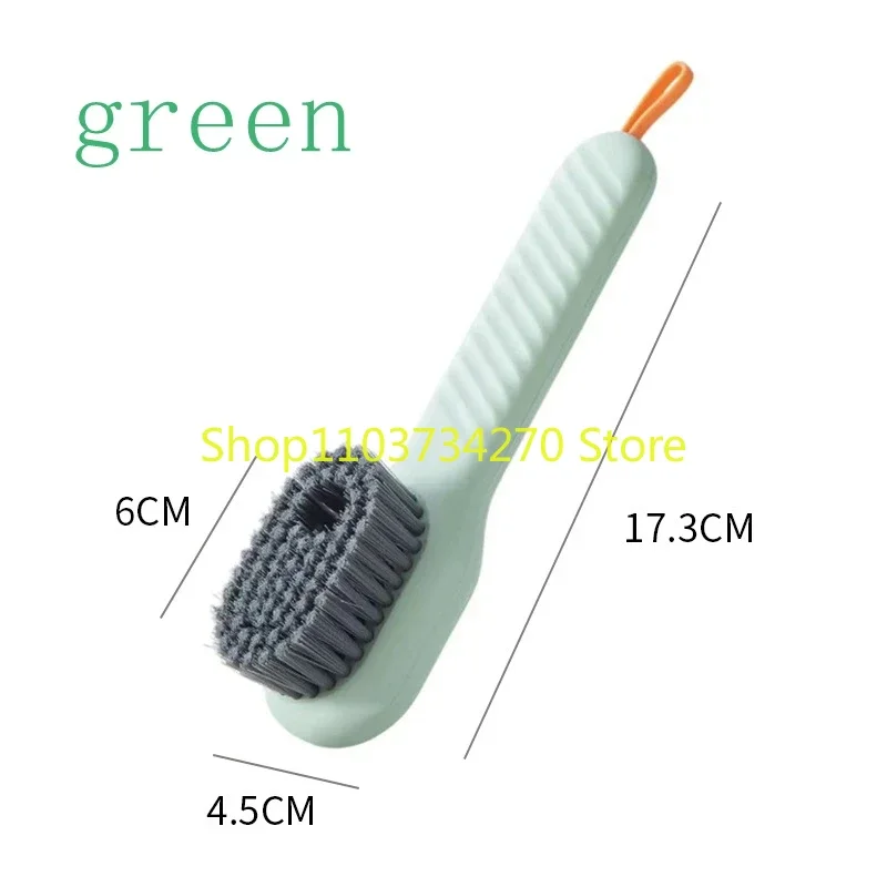 1pcs Shoes Brush Automatic Liquid Discharge Multifunction Press Out Shoes Cleaner Soft Bristles Clothes Brushes Cleaning Tool