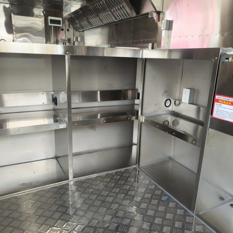 

Custom Hotdog Food Cart Concession Mobile Pizza Food Truck Hamburger Mobile Taco BBQ Food Cart Trailer With Porch Dining Car