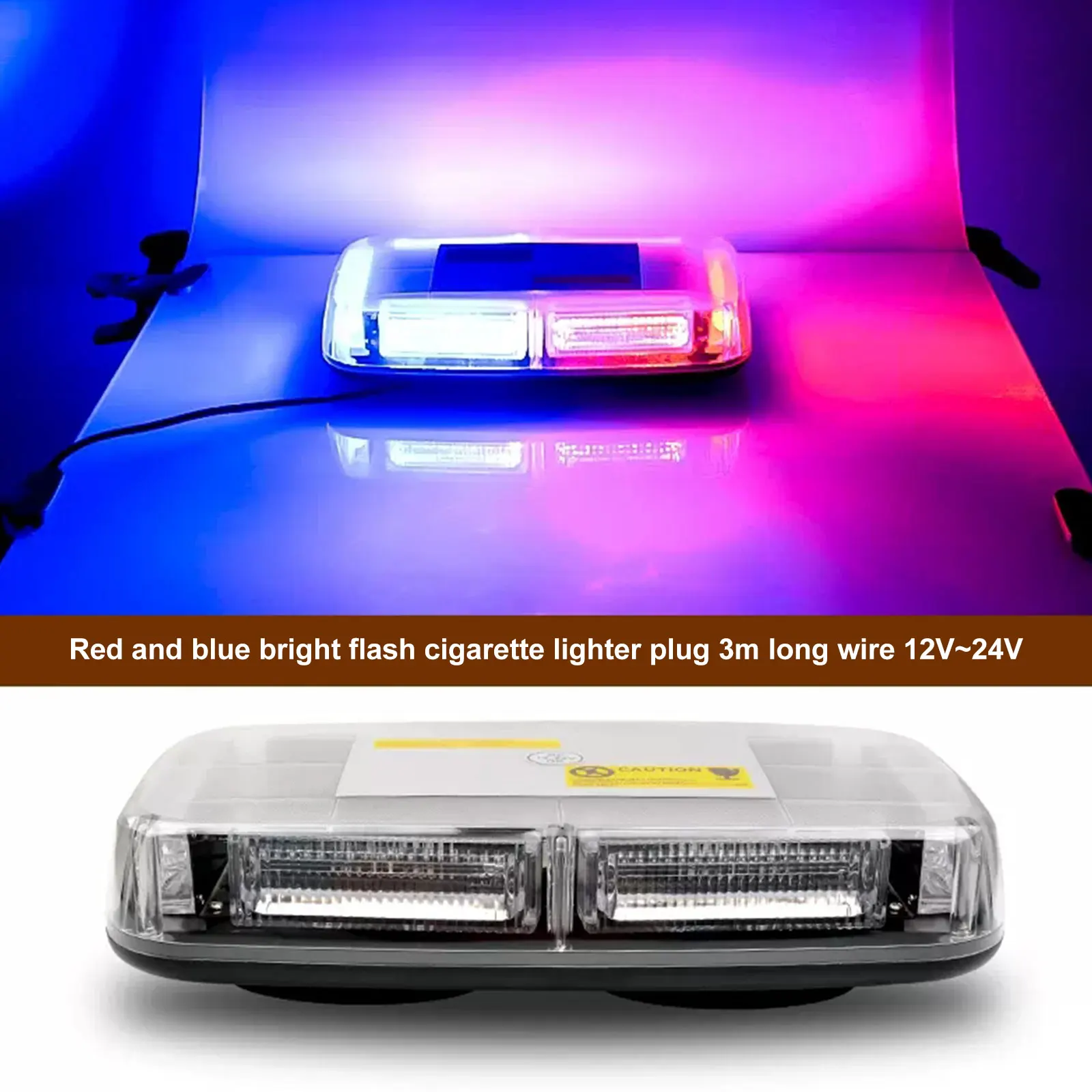 COB Ceiling Lamp Emergency Signal Lamp DC12~24V Car Strobe Warning Light Vehicle Roof Flashing Beacon Police Flasher