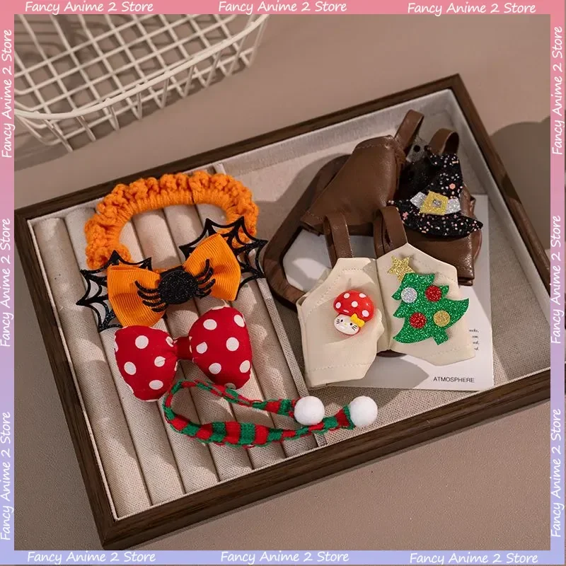 Halloween Weihnachten Themed Labubu Puppe Kleidung Geeignet für V1 V2 V3 Mini Plüsch Puppe Kleidung Mode Puppe Party Zubehör