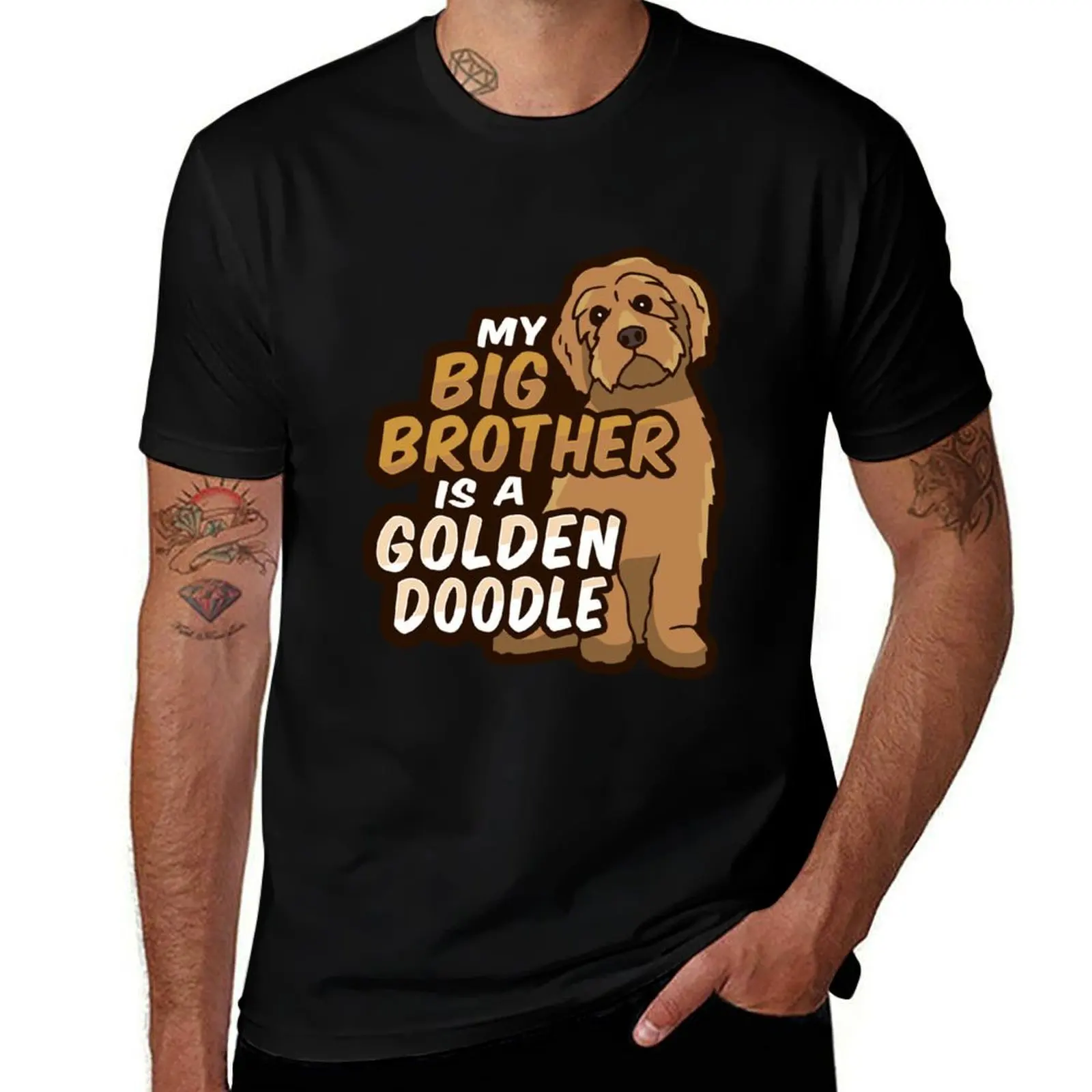 

My big brother is a Golden Doodle Design for a Dog Lover Kid T-Shirt anime t shirts oversize T-Shirt