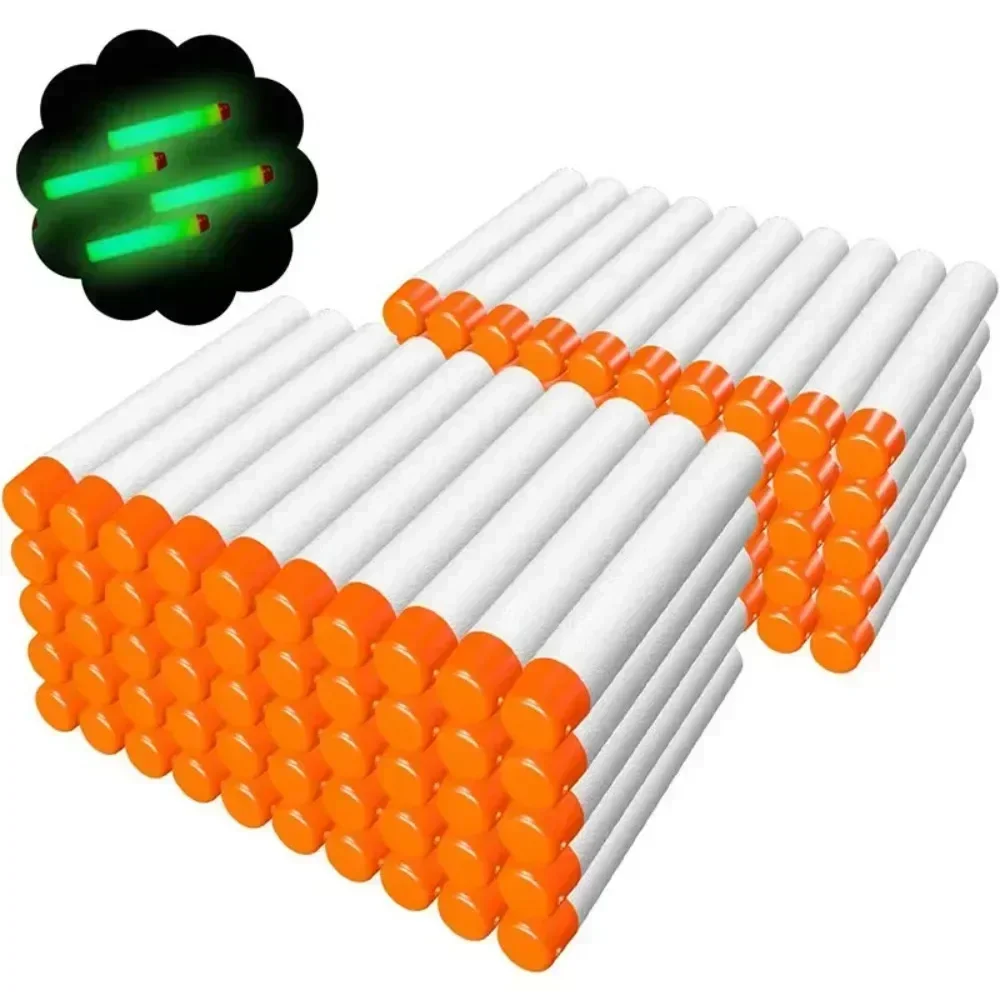 ナーフNストライクエリート2.0シリーズ用交換ダーツ100個入り、暗闇で光る弾丸パック – エリートブラスター全機種対応、ホワイト