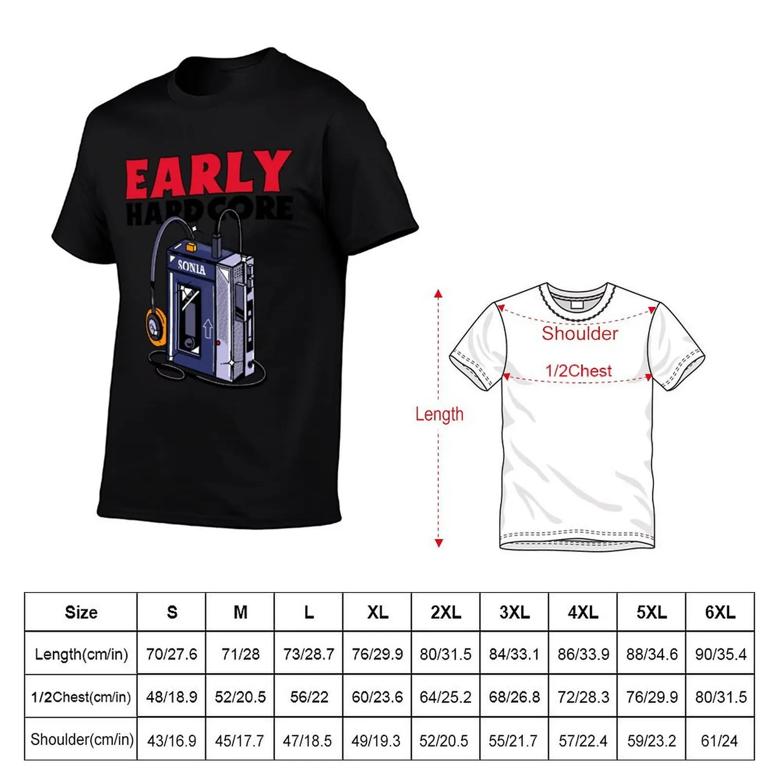 EARLY - Gabber Hardcore Design T-Shirt plus size clothes oversize t-shirts man mens cotton t shirts