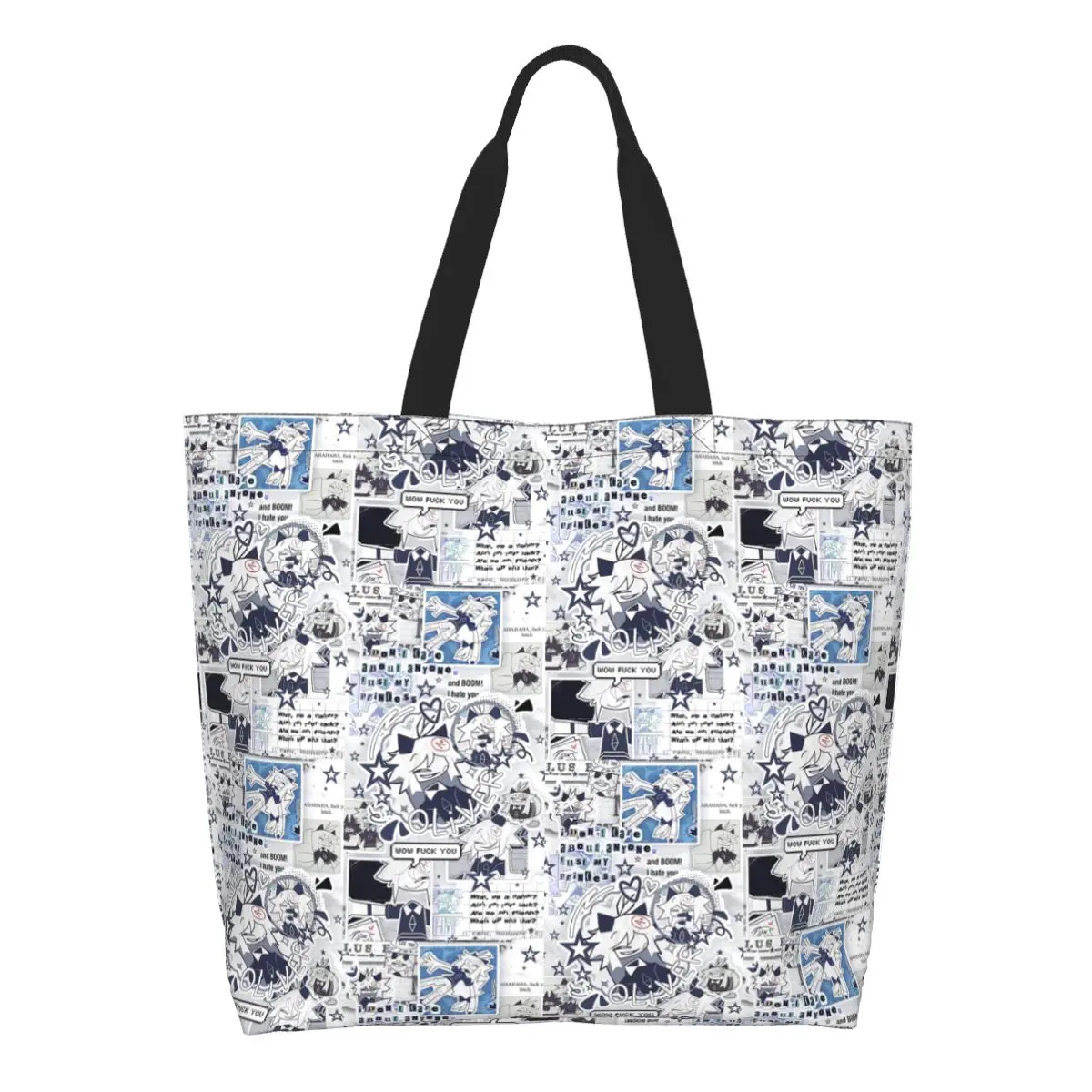 Fundamental Paper Education Oliver Shopping Tote Bag Canvas Large Capacity Shoulder Bags Shopper Grocery Handbag for Women