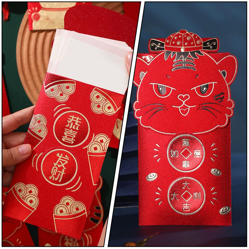 

16pcs Red Envelope Money Bag Chinese Money Storage Packet Pocket Luck Year Paper Elements Gifts Art Decoration