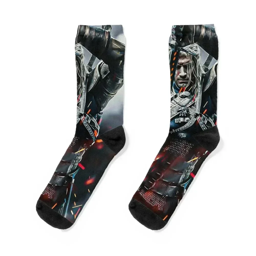 

geralt Socks new year sport retro Socks Men's Women's