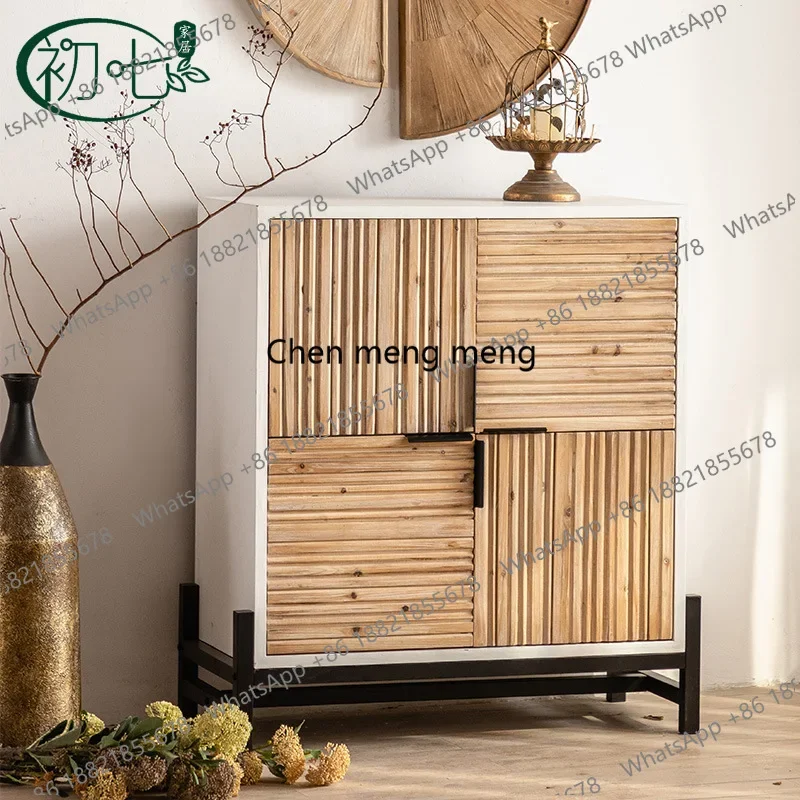 

CC182 American retro dining side cabinet four doors creative storage cabinet villa home shoe cabinet studio pose props