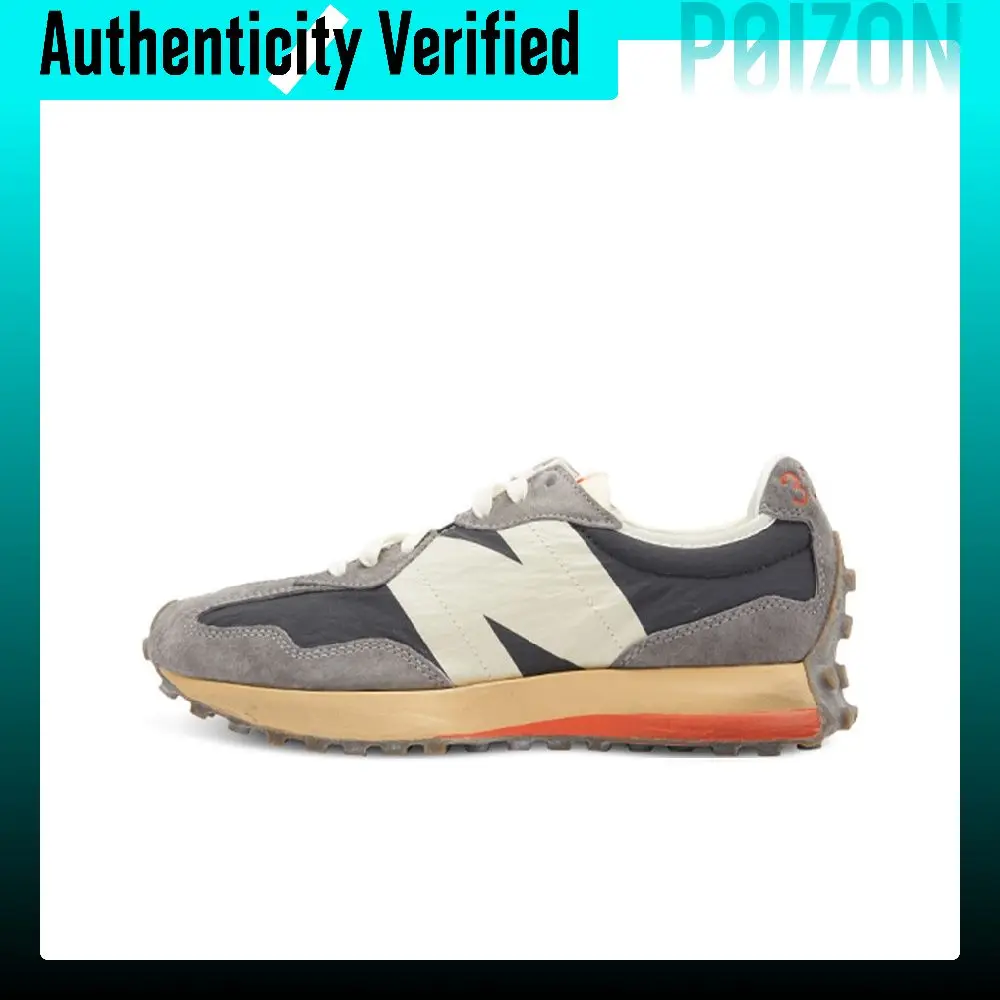 New Balance NB 327 Mismatched Fabric Lightweight Low top Casual City Commuting Running Shoes Unisex Gray White MS327RG