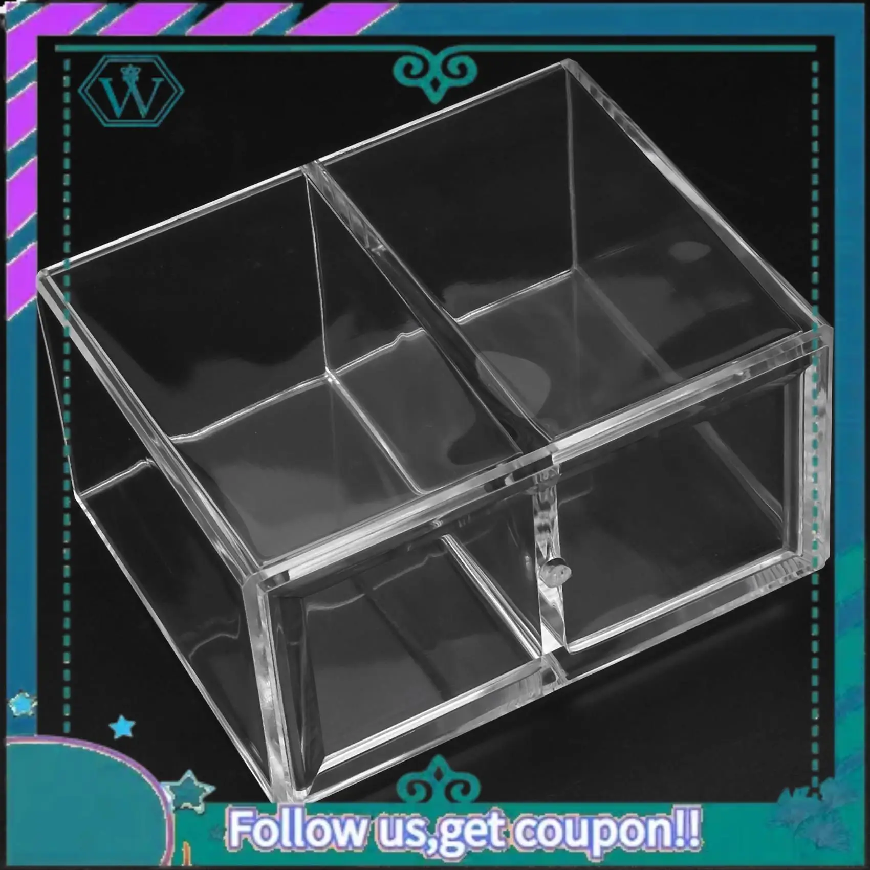 A75Q-3X واضح الاكريليك فرشاة للمكياج حامل القلم رصاص حامل الكأس تخزين مستحضرات التجميل سطح المكتب منظم قرطاسية المقصورات #1