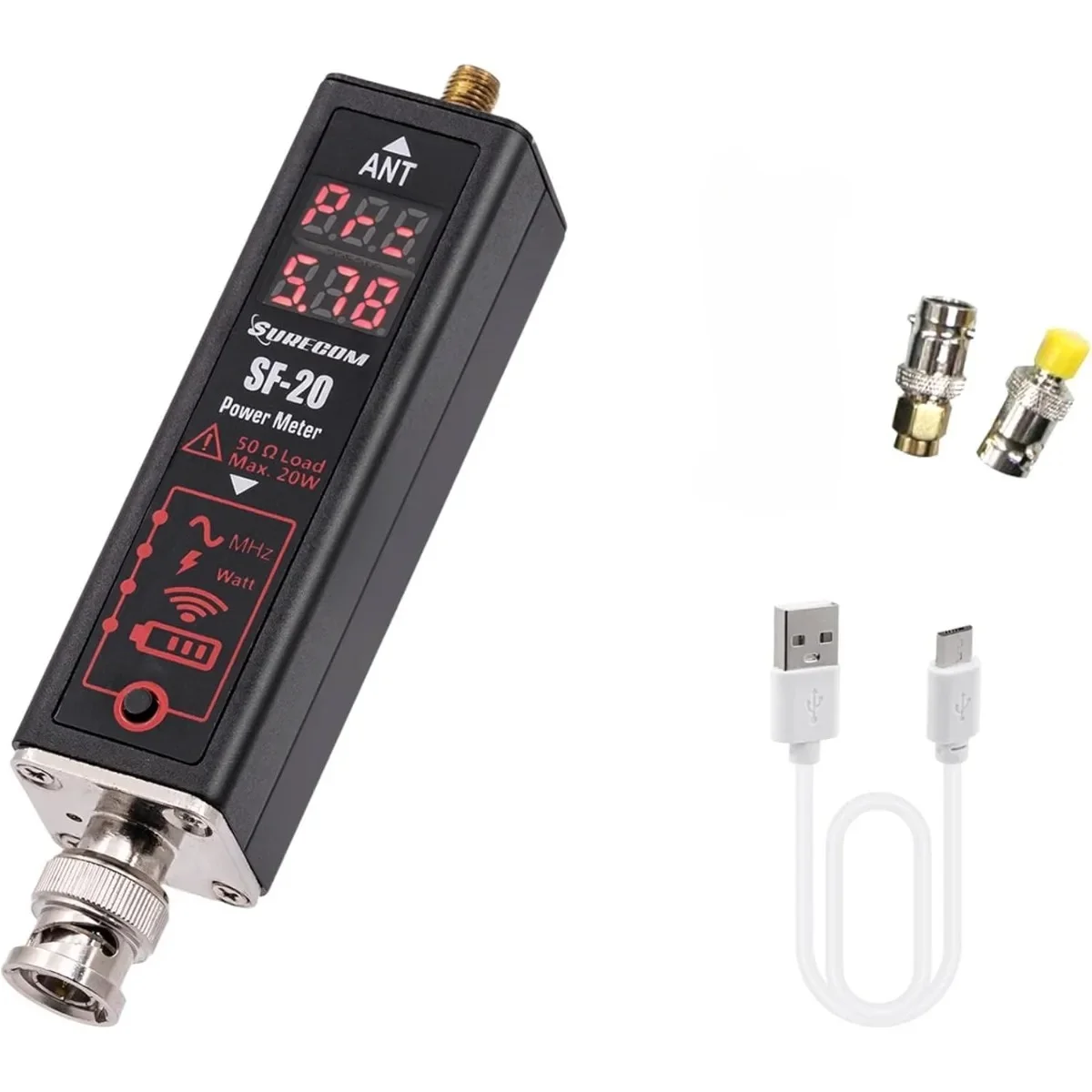surecom-sf-20-rf-power-meter-frequency-counter-01‑20w-100‑525mhz-digital-display-metal-shell-stable-tester-for-ham-radio