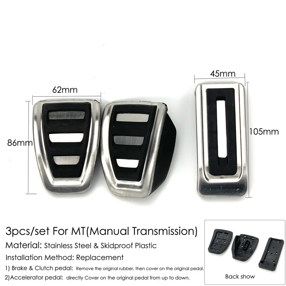 For Volkswagen VW Transporter Multivan T5 T6 Caravelle California Car Styling Accessories Fuel Accelerator Gas Brake Pedal Cover