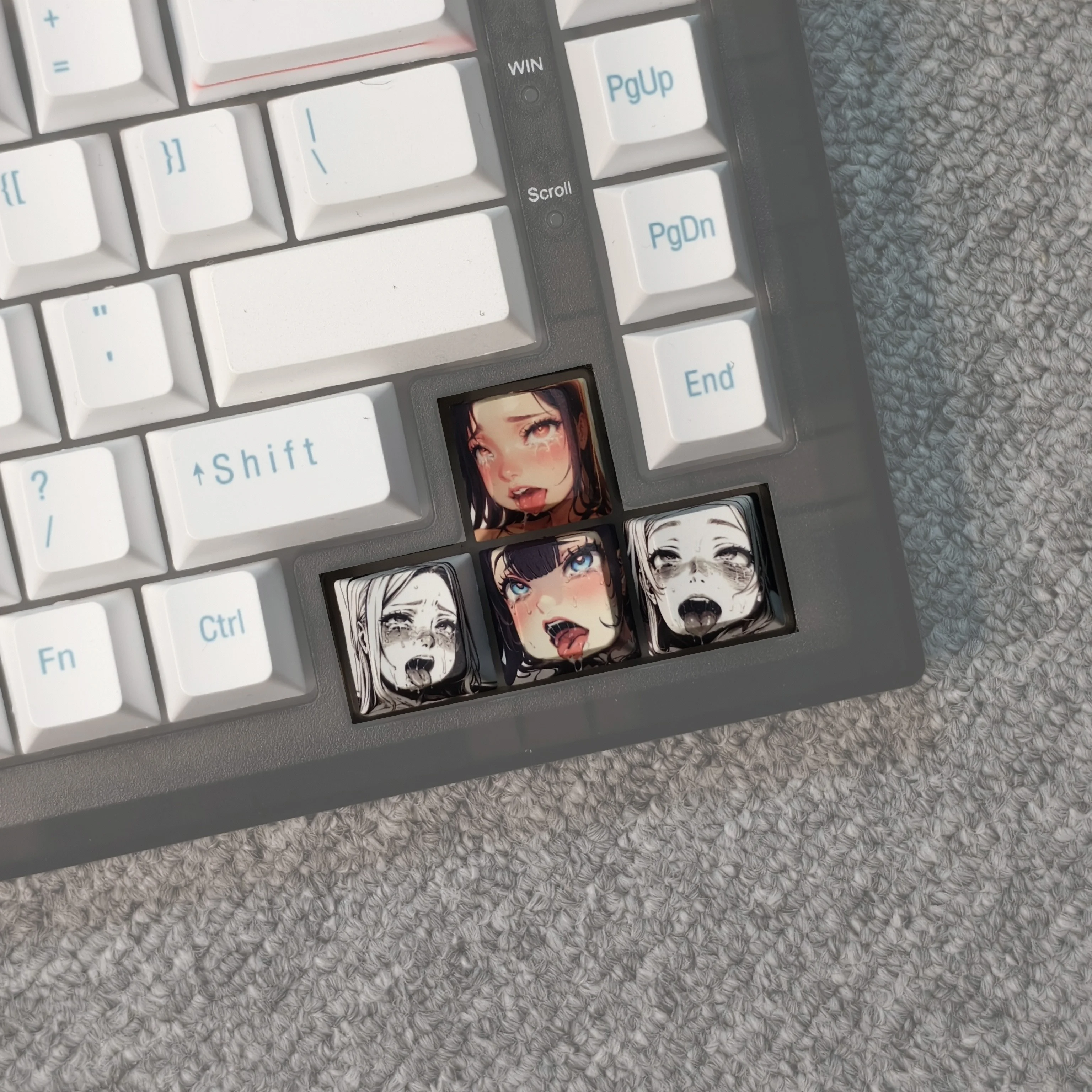 4pc Arrow key personalities PBT Keycaps Cherry Profile 5-Sided Dye-Sublimation For Cherry Gateron MX Switches Mechanical Keyboar