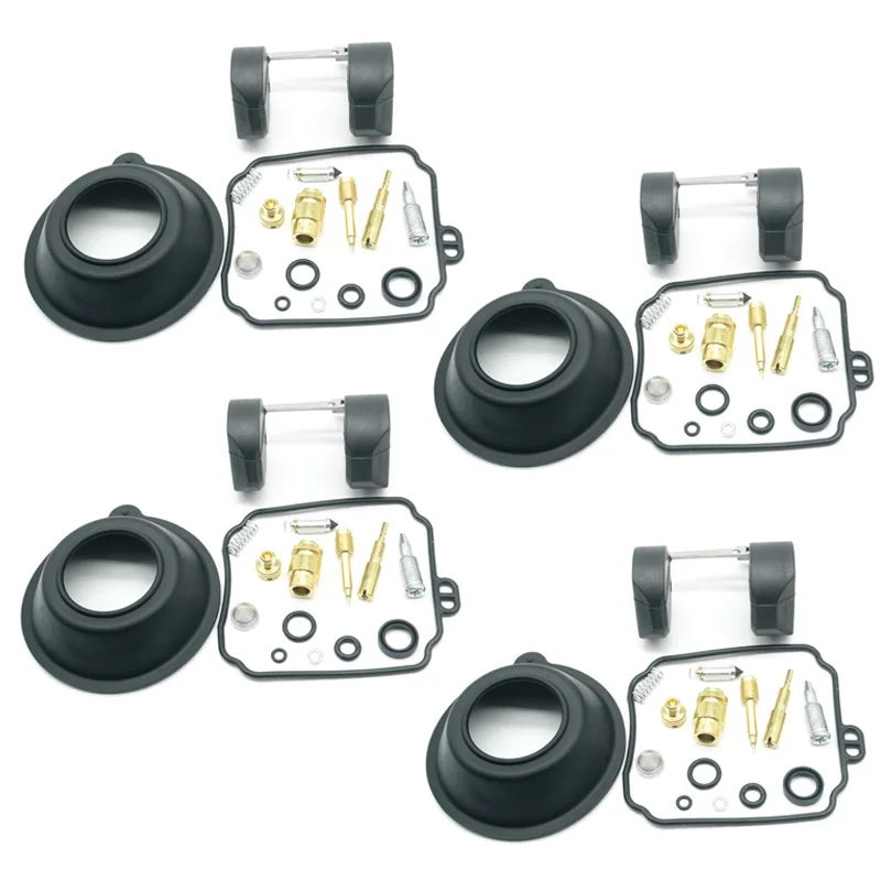 For YAMAHA Royal Star XVZ13 XVZ1300 XVZ 13 1300 A AT LT 96-00 Carburetor Repair Kit Float Main Slow Jet Vacuum Diaphragm 4 Sets