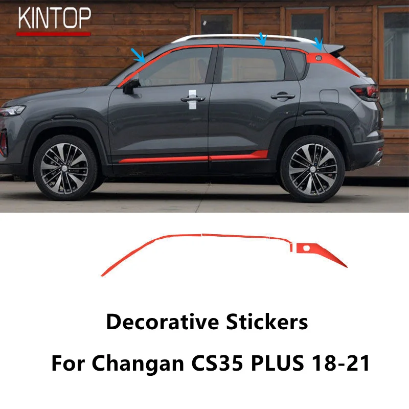 

For Changan CS35 PLUS 18-21 Modification Of D-pillar Special For Car Window Decoration Strips To Change Color Film