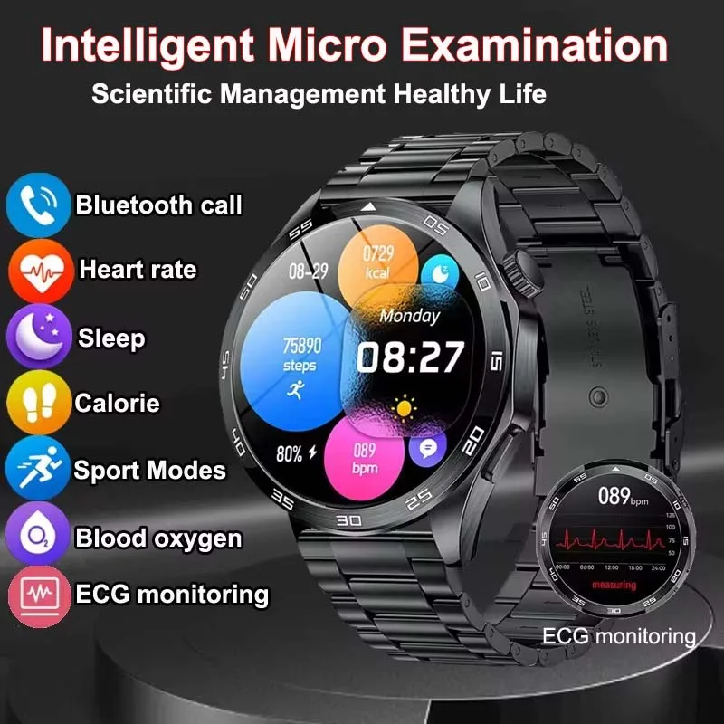 

Новые умные часы для мужчин, ЭКГ, монитор сердечного ритма, мужские часы, Bluetooth-браслет для звонков, спортивные умные часы для фитнеса для Android IOS