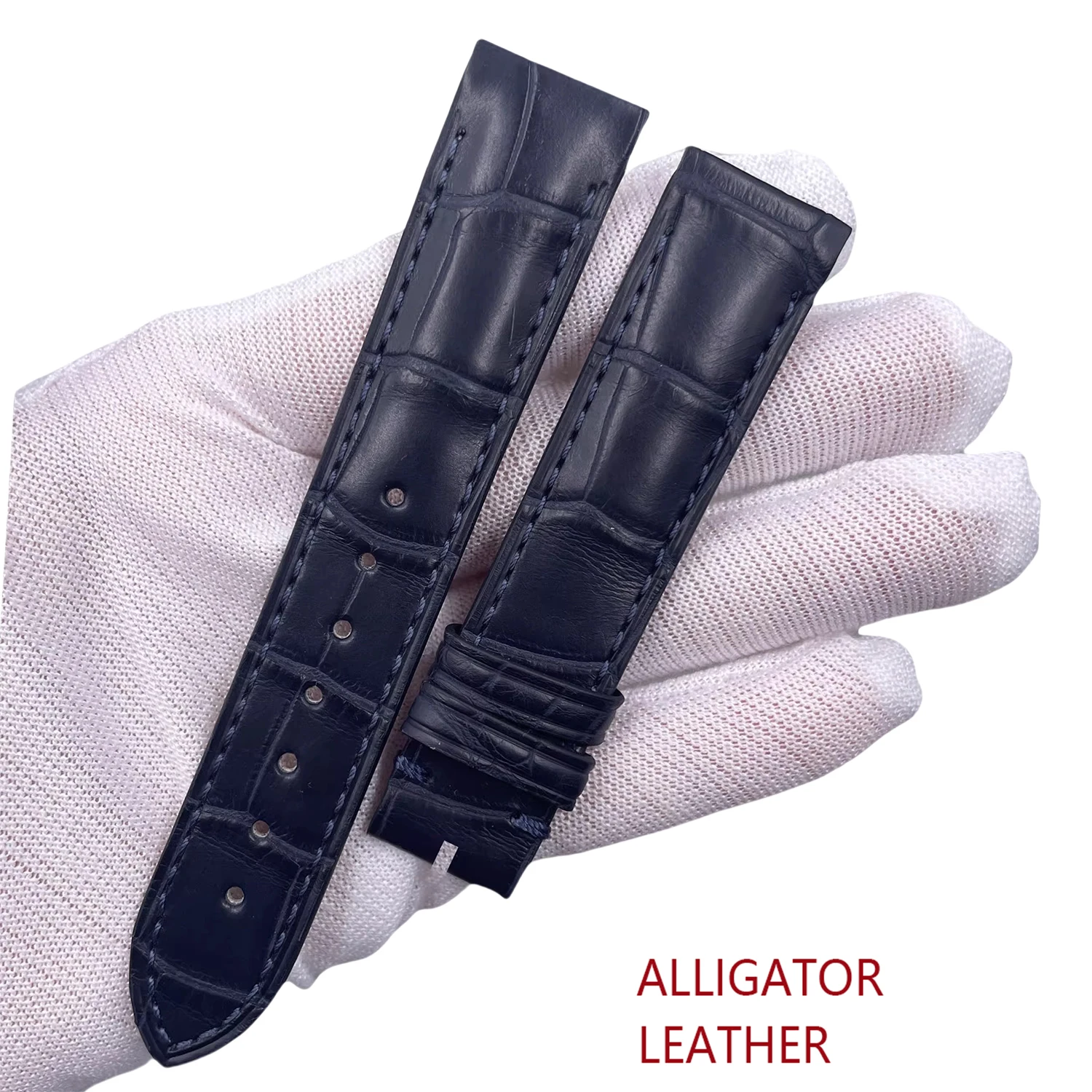 

FOR CARTIER DUMENT ALLIGATOR WATCH STRAP17.5MM/15.5MM