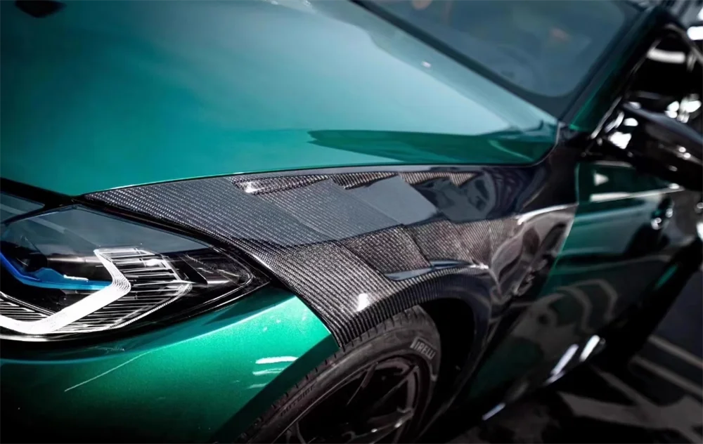 

Used for BMW M3 M4 G80 G82 Carbon Fiber Fender M3 M4 G80 G82 Upgraded AE Style Carbon Fiber Front Fender Body Kit