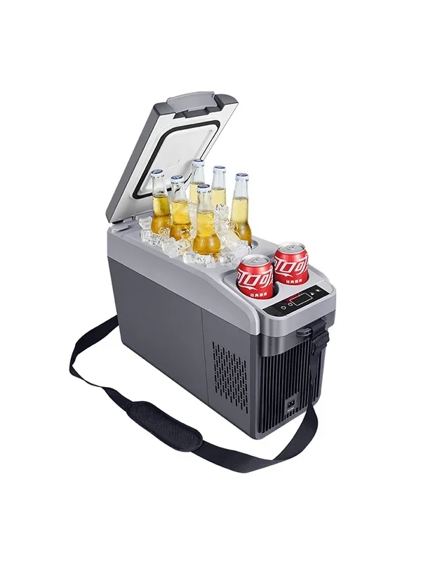 12V Compressor Car Fridge, Vertical Armrest Refrigerator, Car & Home Dual Use for Business Van Refit 15L
