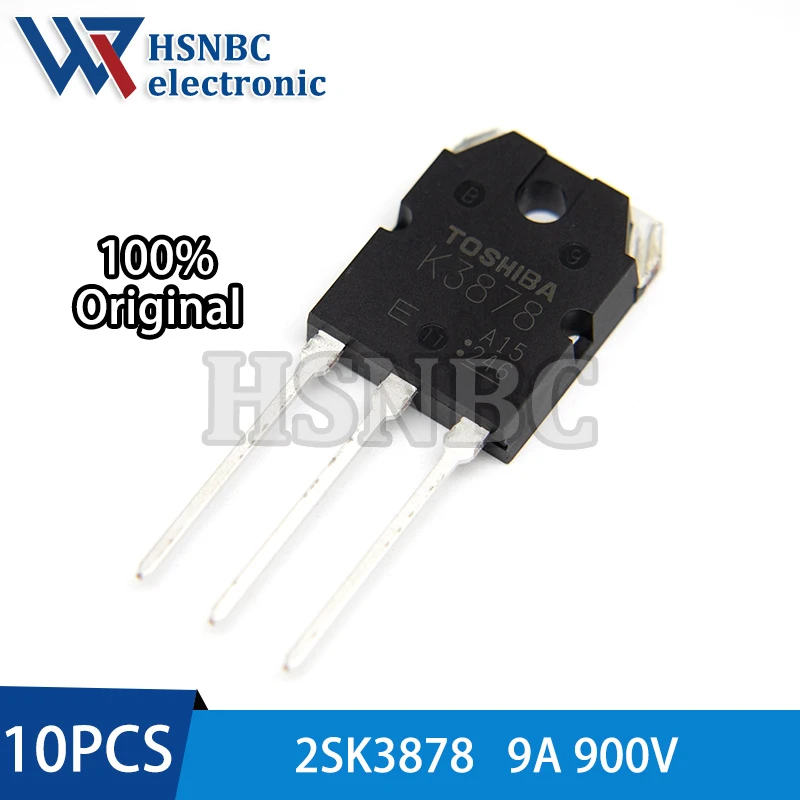 

10PCS 2SK3878 K3878 2SK3878(STA1,E,S) TO-3P 9A 900V N-channel Power MOSFET Transistor 100% New Original