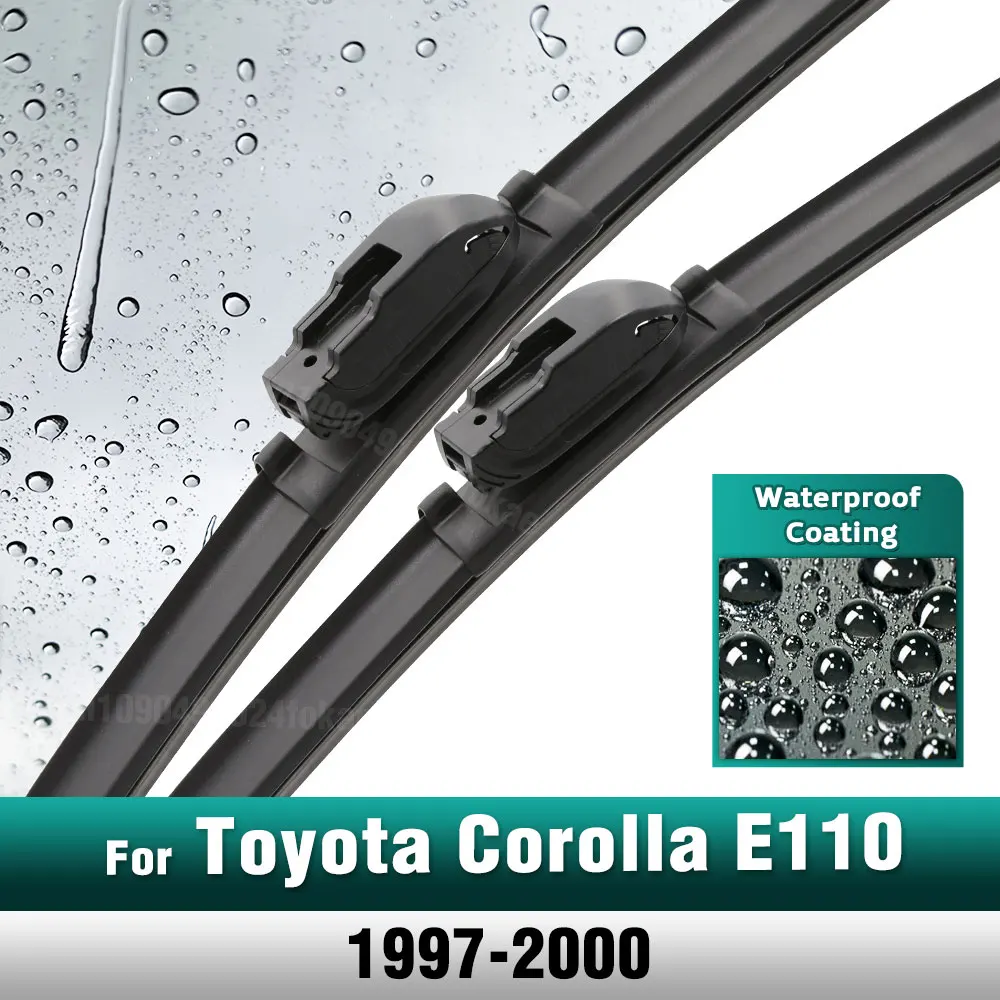 

Silicone & rubber Front Wiper Blades Set For Toyota Corolla E110 110 1997 - 2000 Windshield Windscreen Window Brush 20"+18"