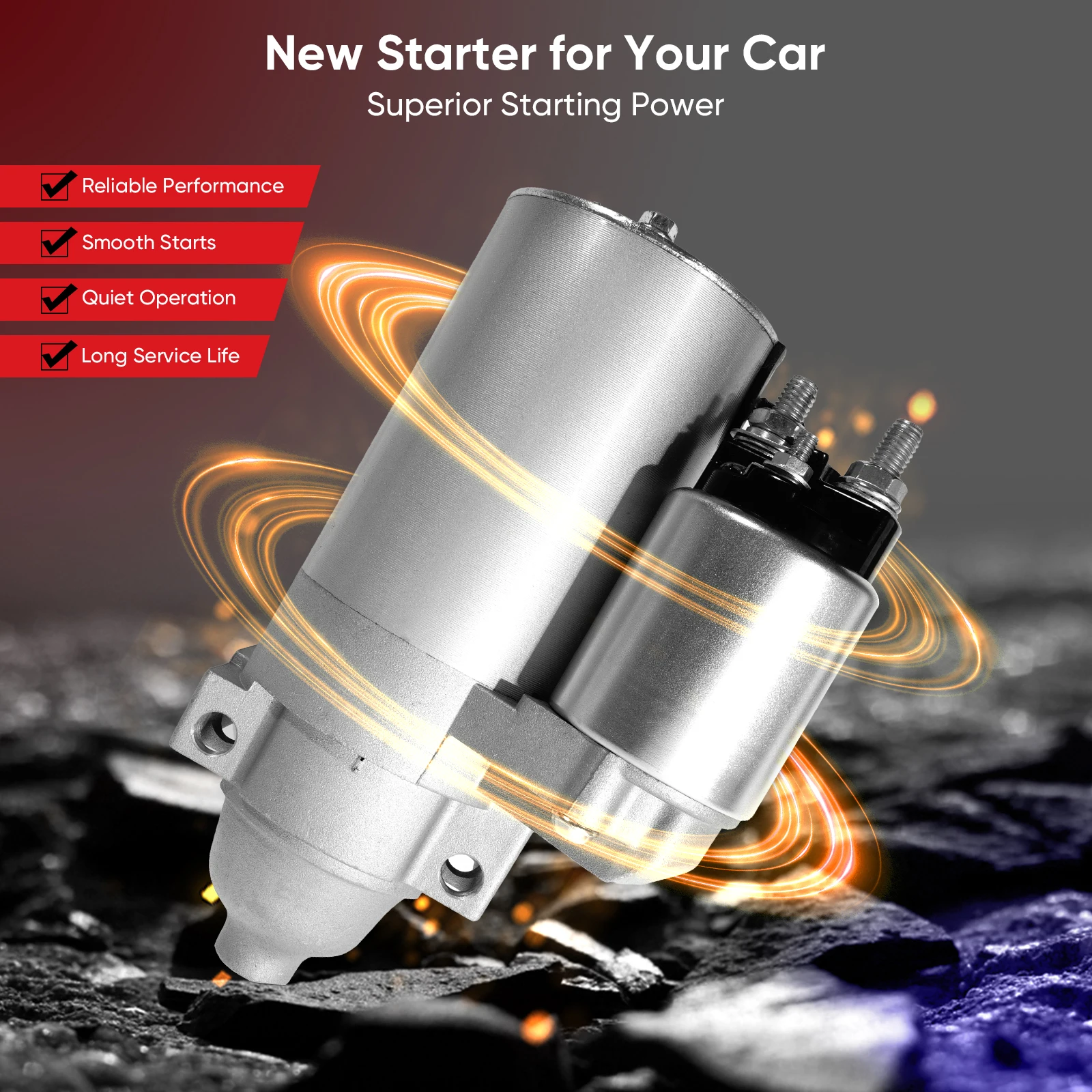 10 Teeth Starter Replacement Compatible with Kohler 15-31HP 2509808 2509809 2509811 John Deere Toro Cub Cadet Scotts Thomas