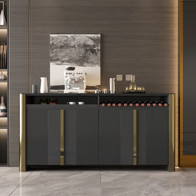 

Italian light luxury dining side cabinet Modern simple integrated restaurant lower seat side cabinet