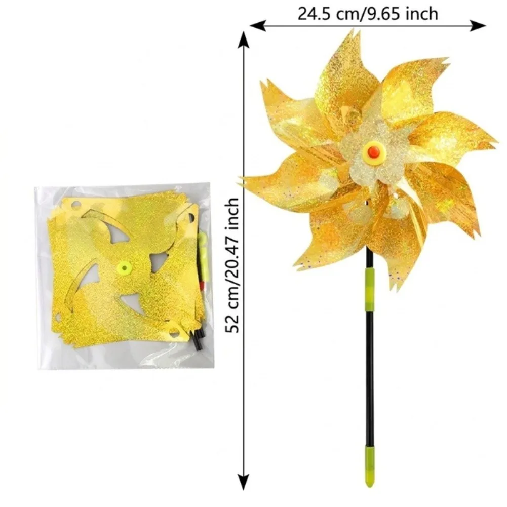 Reflective Windmill for For garden Ornamental Use and Bird Avoidance in Residential Outdoor and Rural Settings