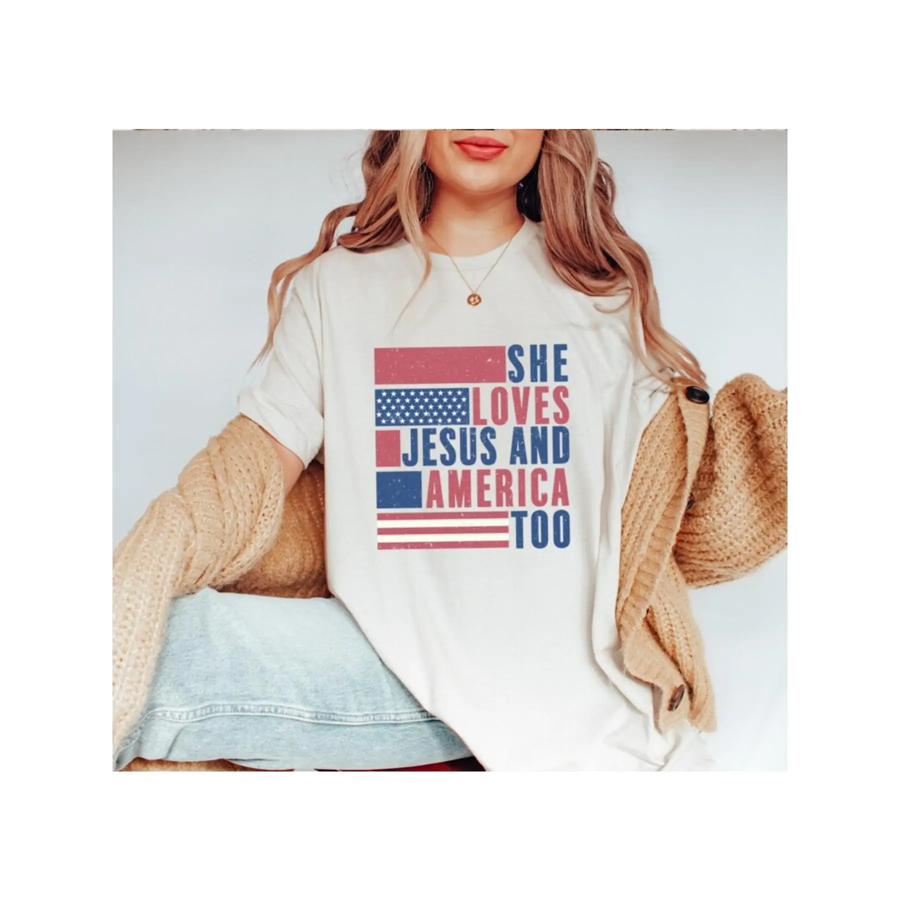 

Heritage - oriented Belief Tee: Make a Statement about the Intersection of Faith and Country
