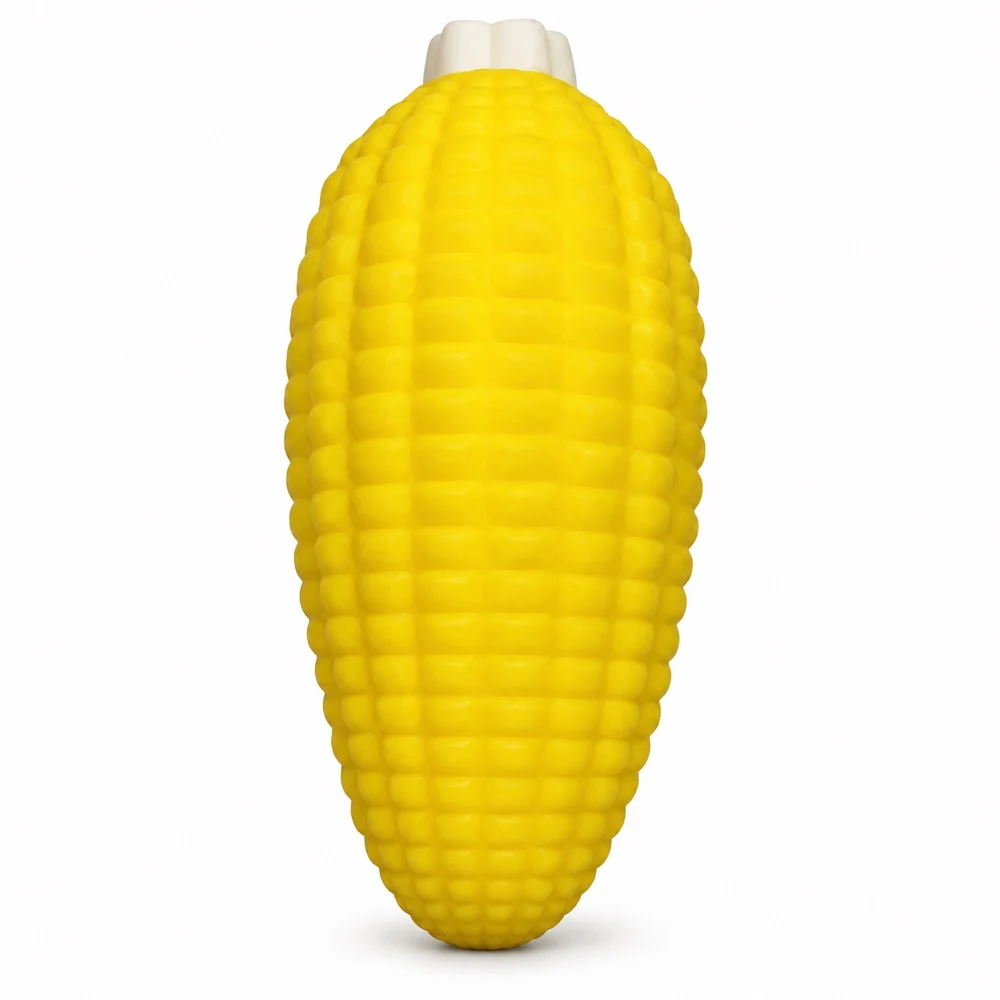 Corn Squishy Squeeze Toy Yellow TPR Vegetable Shape with Textured Kernels Soft Desk Fidget Gift for Adults Teens Single Piece