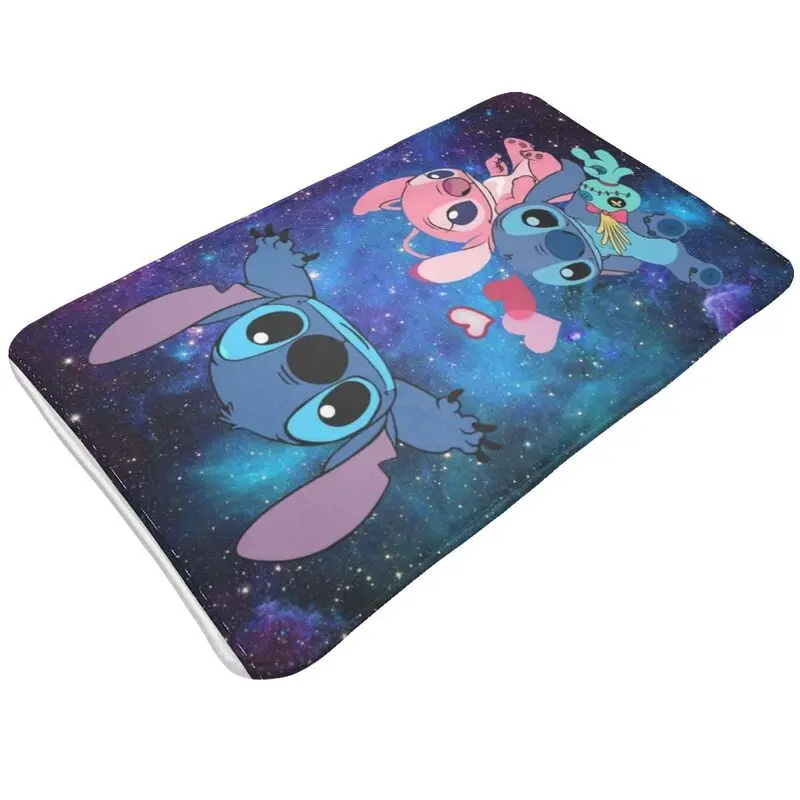 Custom Lilo Stitch Cartoon Anime Manga Front Door Mat Anti-Slip Indoor Absorbent Doormat Kitchen Balcony Entrance Rug Carpet