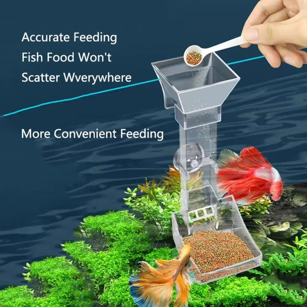 Neuer Transparenter Aquarium-Fischfutterspender mit Saugnapf, Acryl-Garnelenfütterungsschale, Langlebiger Fixpunkt-Futterspender