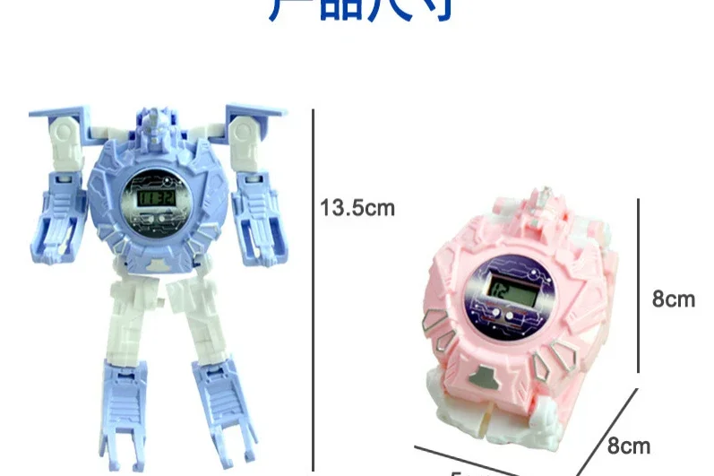 Cartoon Electronic Deformation Children Watch Children Creative Manual Transformation Robot Toys Perfect for Children's Birthday