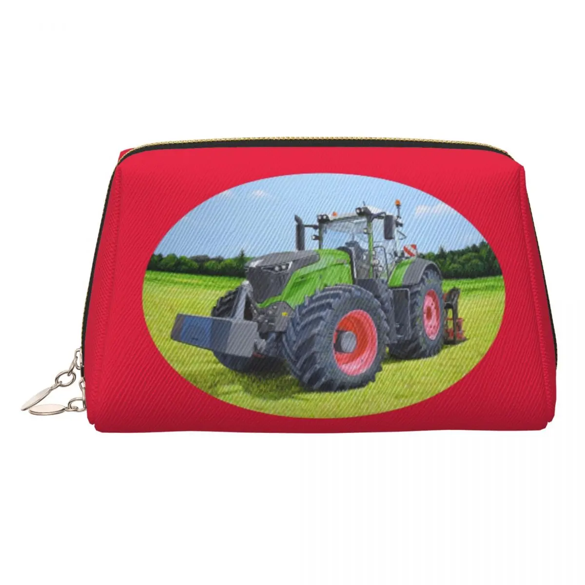 

Green Fendt Tractor In Field Red Women Cosmetic Bag Travel Makeup Organizer Pouch Toiletry Storage Dopp Kit Box