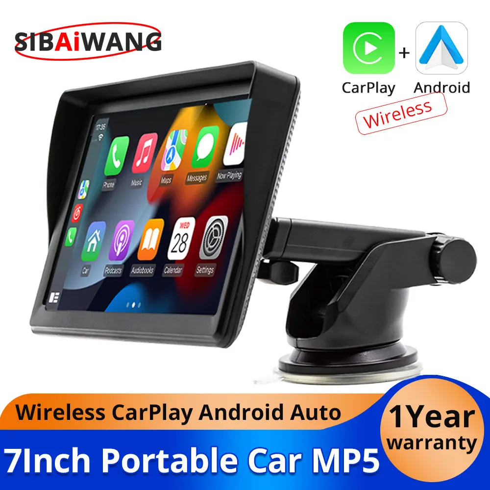 

7Inch HD Car Radio Multimedia Player Portable Wireless CarPlay Android Auto Reversing camera Bluetooth Car MP5 IPS Touchscree
