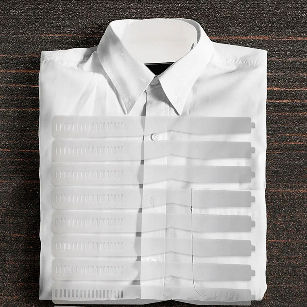 80 Pcs Collar Extenders Strip Stiffener for Mens Shirts Protector Strips Holder