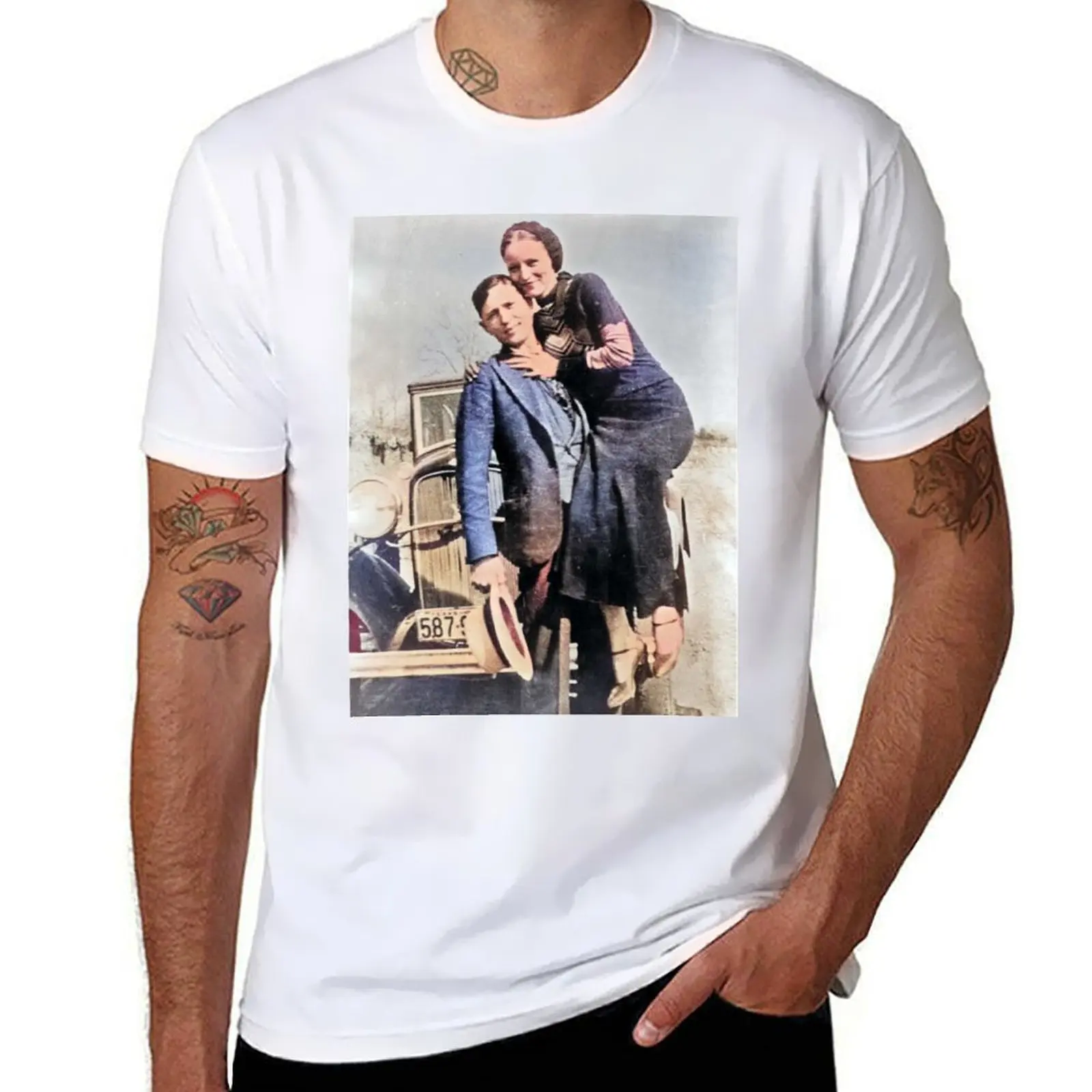 

Bonnie and Clyde T-Shirt cotton t shirts high quality man t shirts graphic T-Shirt