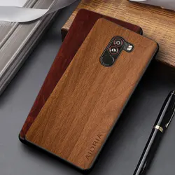 Pokrowiec na Xiaomi Pocophone F1 coque prosta konstrukcja wytrzymały lekki drewniany wzór pokrowiec na pocophone f1 Case funda