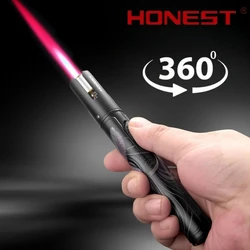 Outdoor Windproof Lightsaber Shaped Cigar Lighter Metal Jet Red Flame Inflatable Portable Barbecue Baking Camping Gas Lighter