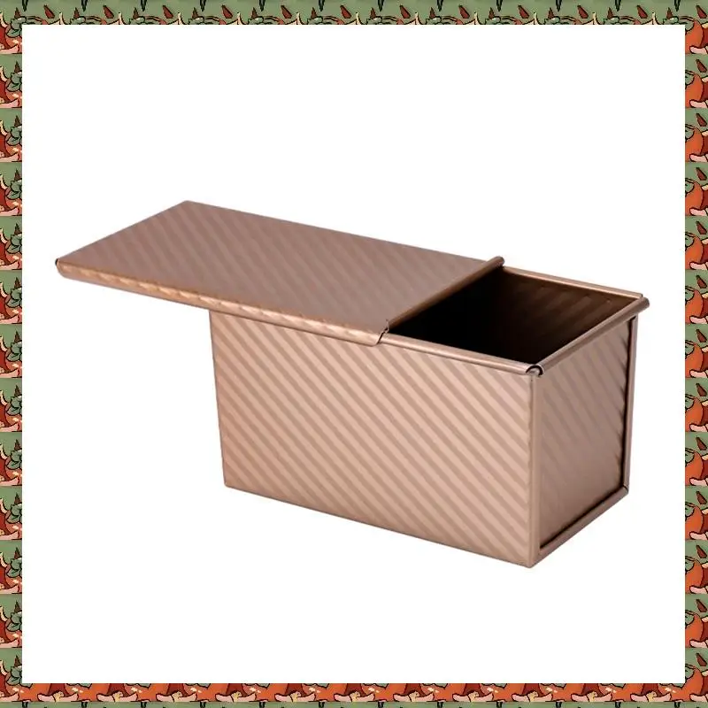 

ABLQ Pullman Loaf Pan With Lid Bread Toast Box Mold For Baking 1 Lb/0.5 Lb Capacity 2PCS
