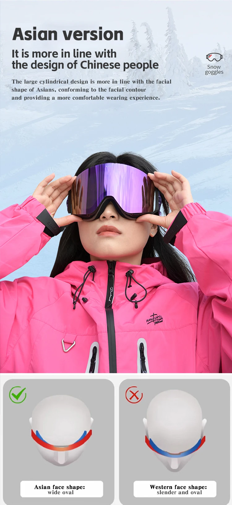 Karos Magnetische Skibrille Doppelschicht Anti-Beschlag UV400 Schutzbrille für Männer und Frauen Snowboard Schneemobil Wintersport-Brillen – Detail 8