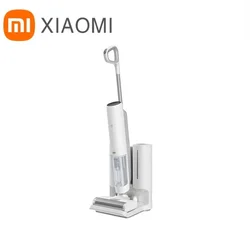 XIAOMI-MIJIA Aspirador sem fio molhado e seco, esfregão de lavagem com água quente, lavadora de piso inteligente portátil, auto limpeza, display LED