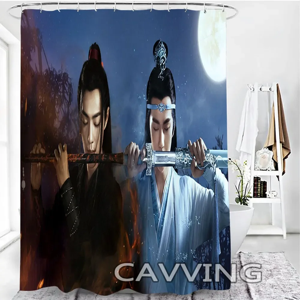 Mo Dao Zu Shi TV Series The Untamed 3D Printed Shower Curtain Waterproof Bathroom Curtain Anti-slip Bath Mat Set Toilet Rugs