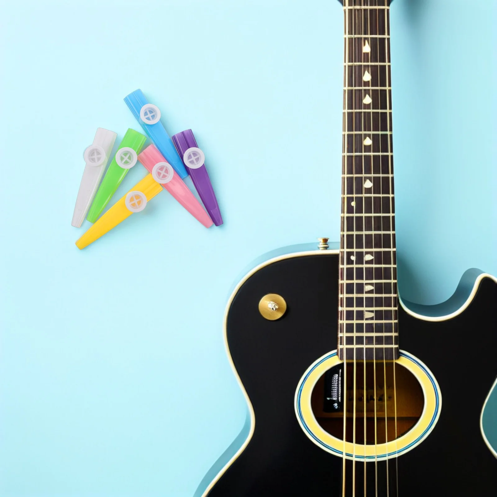 

6Pcs Kids Plastic Kazoo Musical Instruments Early Education Portable Flute for Preschool Party Favor Bag Fillers