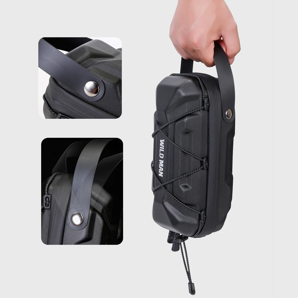 2L سكوتر كهربائي حقيبة أمامية مقاوم للماء إيفا هارد شل حقيبة سعة كبيرة عاكسة حقيبة مستقرة للدراجات النارية سكوتر كهربائي #3