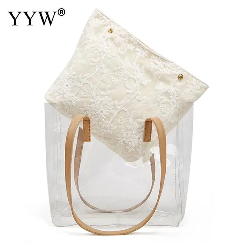 Large Capacity Shoulder Bags Pvc Waterproof Bag For Women Fashion Female Handbag 2023 High Quality Big Shopping Bag Bolso Mujer